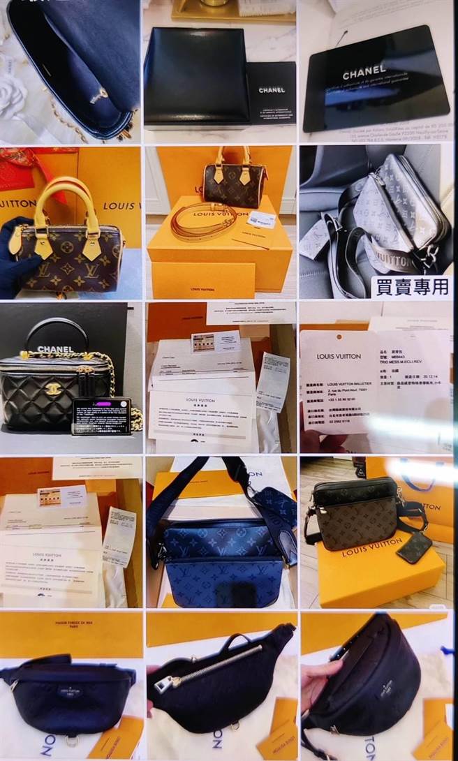 陳男先在臉書平台佯裝買家購買精品包，私訊賣家提供照片，取得精品包之照片及購買證明。（翻攝照片／崔正綱高雄傳真）