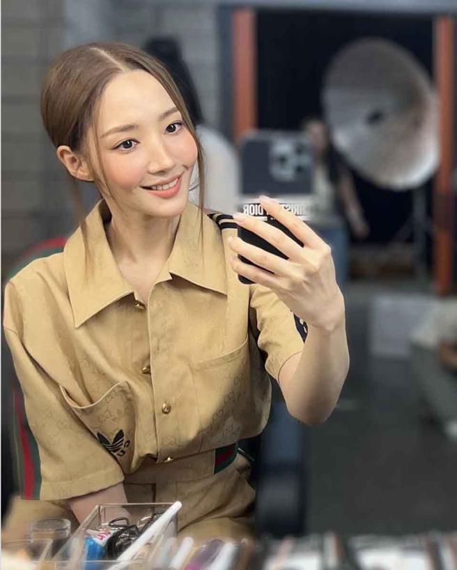 韓國演員朴敏英，搶先演繹adidas x Gucci聯名系列。（摘自朴敏英IG）