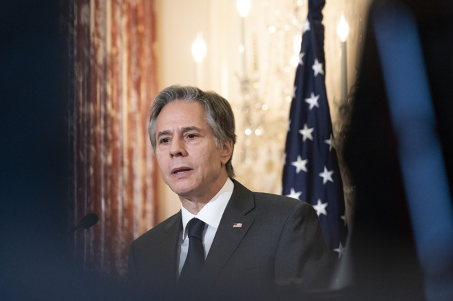 美國國務卿布林肯（Antony Blinken）。(圖／美聯社)