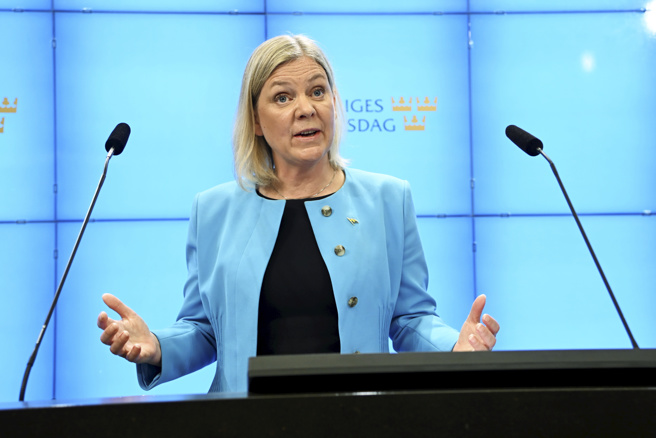 瑞典首位女总理的安德森（Magdalena Andersson）。(资料照/美联社) 