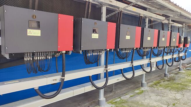 云林莿桐乡-华盈能源太阳光电案场，全面导入新望智慧型三相併网变流器。图／业者提供