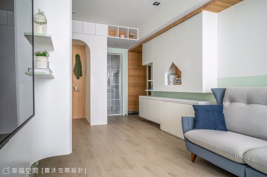 清新療癒的「開心果綠」！24坪輕甜寓所，詮釋挪威生活的美好 (圖/霆沃空間設計)