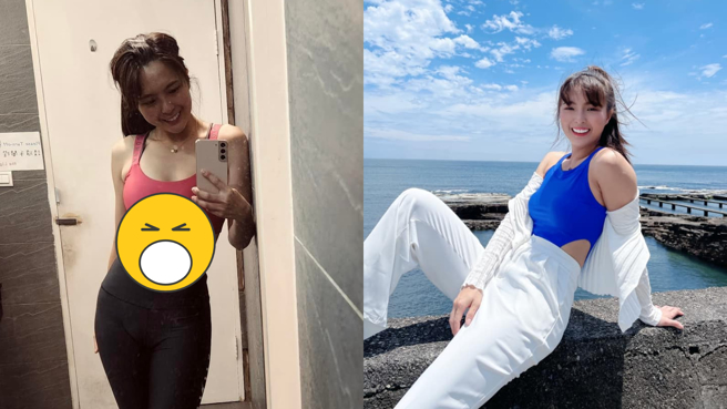 小猪黄沐妍展现过人健身好身材。(图/小猪 FB)