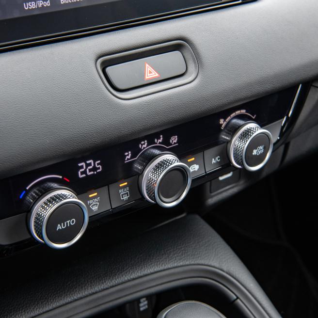 HONDA HR-V S+勁化版空調旋鈕很有質感。（陳大任攝）