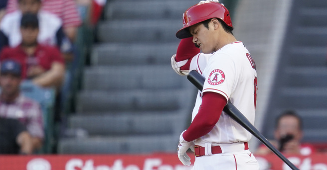 大谷翔平今天缴出4支1，没有打点进帐(美联社)