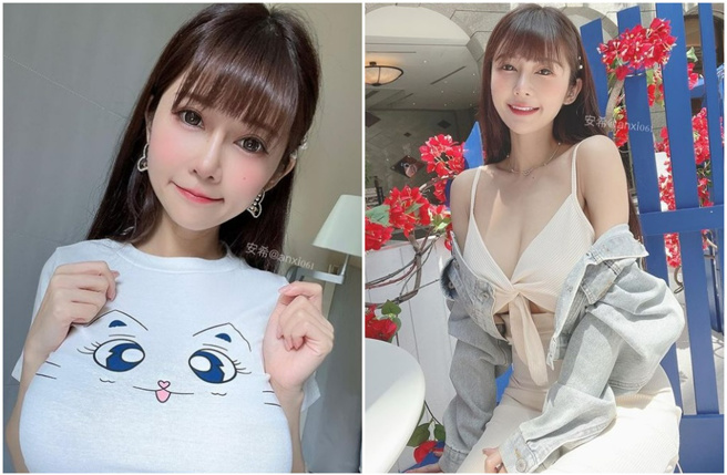 JKF性感辣模安希擁有F級傲人上圍，是許多人心中「童顏巨乳」的代表。(anxi061 IG)