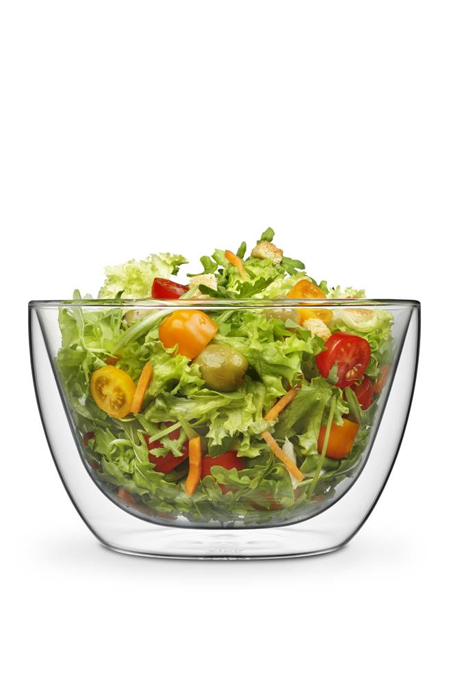 光彩双层玻璃碗18cm。（ 宝雅提供）