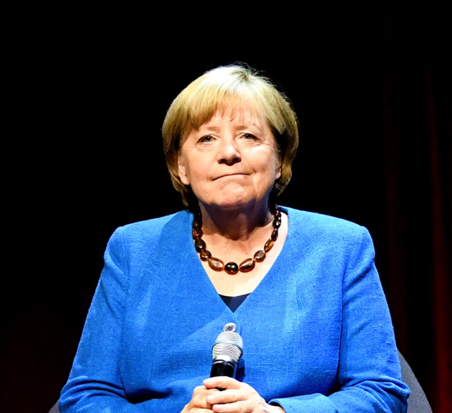 前德国总理梅克尔（Angela Merkel）7日表示任内已对俄乌情势尽力，认为自己「没有什么好道歉的」。（图／路透社）