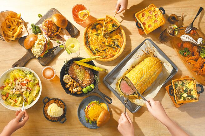 打猫厨房提供美式汉堡、三明治、炸物、咸派等佳肴，全手工制作与烘焙，成分天然，让到访者吃得美味、健康与营养。图／业者提供