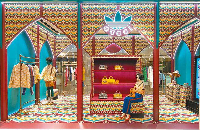 Gucci於台北101專門店「萬花筒美學」打造限時店中店。（Gucci提供）
