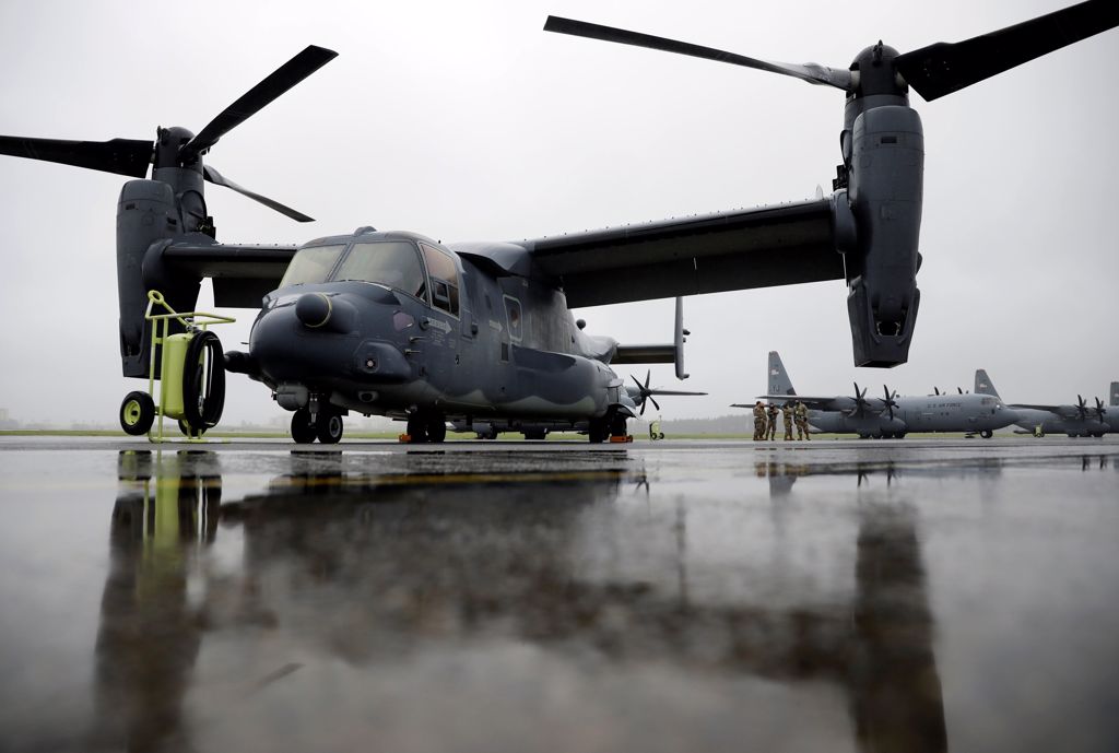 美军V-22鱼鹰式倾转旋翼机（Bell Boeing V-22 Osprey）在加州坠毁（图/路透）(photo:ChinaTimes)