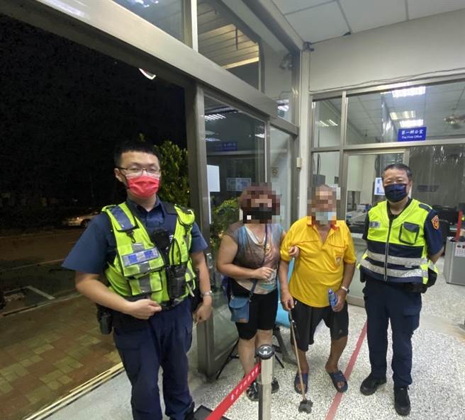 台中市警局第四分局黎明派出所，接获廖姓民眾报案，经1个多小时寻找，终于寻获廖姓老翁。(警方提供／林欣仪台中传真)