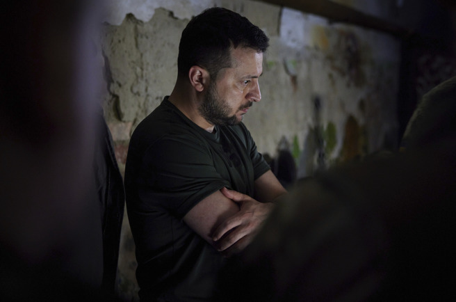 泽伦斯基表示，俄罗斯持续封锁黑海的举动，可能让数百万人饿死。（图／美联社）