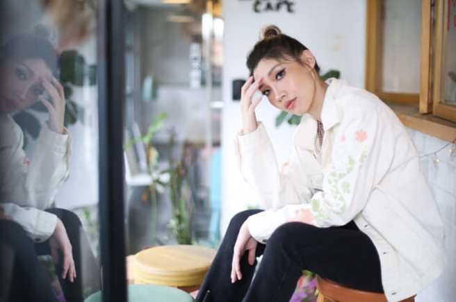 Karencici首度叩关金曲歌后，心情期待开心，感谢评审的肯定。（陈俊吉摄）
