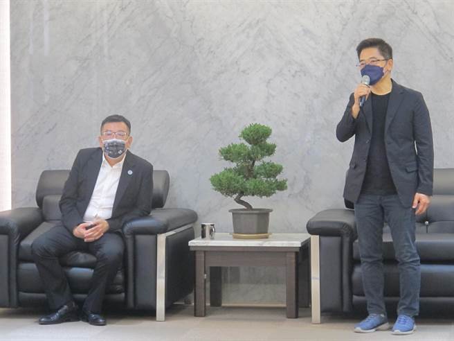 國民黨祕書長黃健庭10日上午到新竹市，與地方黨團座談，商議新竹市長人選。（王惠慧攝）