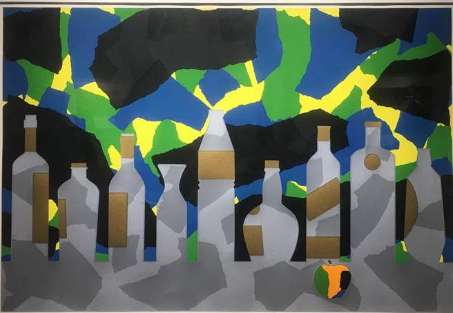 台湾现代版画先驱-廖修平博士的「福临美至」主题作品展今天下午在金门文化局登场。（李金生摄）