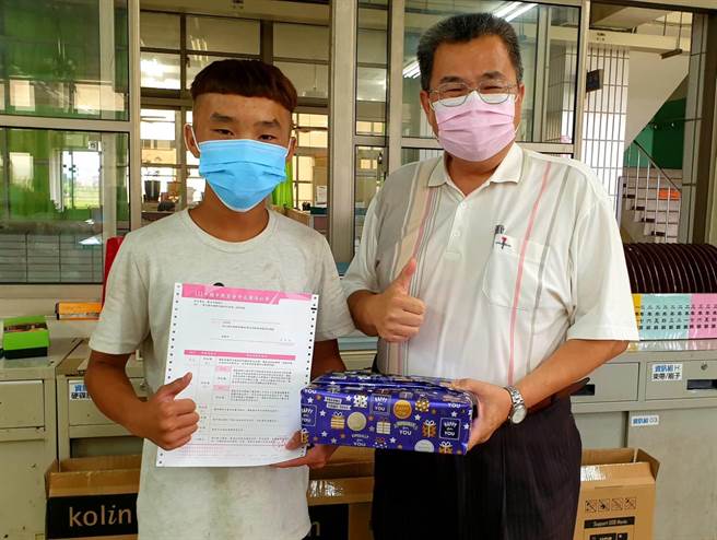 竹塘国中詹丰守，作文6级分。（竹塘国中提供／吴敏菁彰化传真）