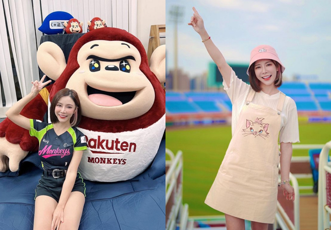 巫苡萱是中华职棒乐天桃猿的啦啦队「Rakuten Girls」队长。(图/ 摘自巫苡萱IG)