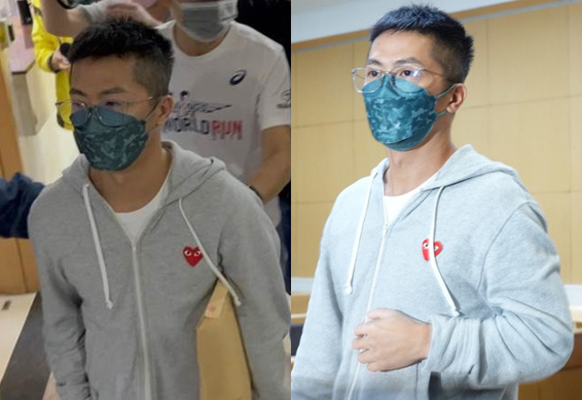 超马好手林义杰（中）被检警怀疑涉嫌包揽诉讼案件遭搜索约谈，8日晚间以20万元交保。（姚志平摄）