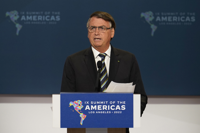 巴西总统波索纳洛（Jair Bolsonaro）。(图／美联社)