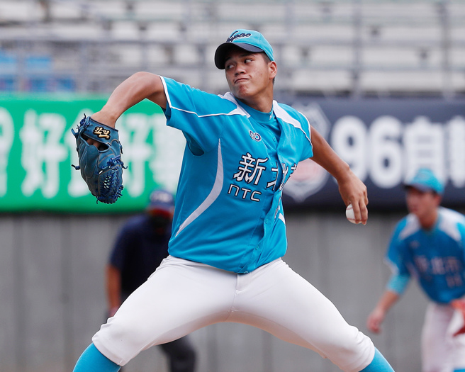 新北市投手邱纬纶。（陈怡诚摄）