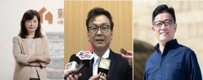 鄭宏輝以28.9％支持度遠勝沈慧虹9.9％，更可以和國民黨立委鄭正鈐一較高下。左起為新竹市副市長沈慧虹、國民黨立委鄭正鈐、民進黨行政院政務顧問鄭宏輝。（圖/中時資料照、鄭宏輝臉書）