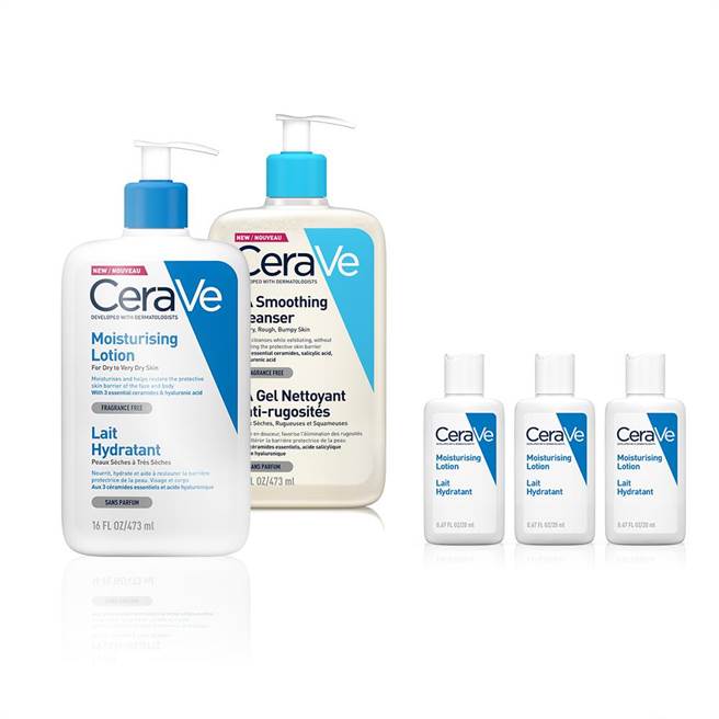 【CareVe適樂膚】角質代謝嫩膚組★長效清爽保濕乳＋水楊酸煥膚淨嫩潔膚露。（適樂膚提供）