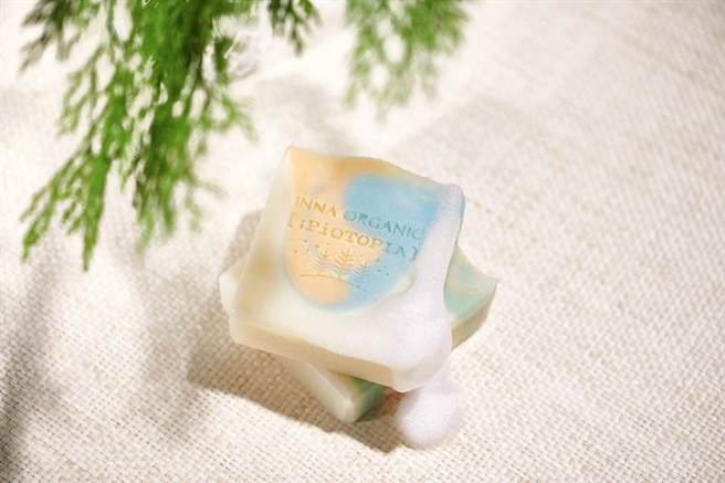 童顏有機與〔 ;PiOTOPIA〕 推出聯名款藝品手工皂。（童顏有機提供）