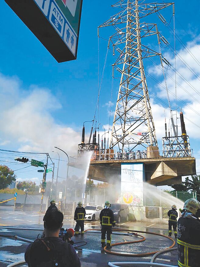 位於新北市中和區福祥路與勝利路口的高壓電塔設備老舊，近年來爆炸事故頻傳。（議員張維倩提供／李奇叡新北傳真）