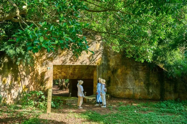 ▲跟导览步入相思林道遇见神秘碉堡。(图/行遍天下提供)