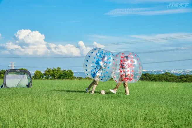 ▲台中森渼原_活动-泡泡足球。(图/行遍天下提供)