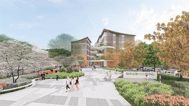 台中市雾峰区联合行政中心预定地位在现有区公所建物后方停车场，将兴建地上5层、地下2层，工程总经费5.3亿元，今年年底前即将动工。（民政局提供／谢琼云台中传真）