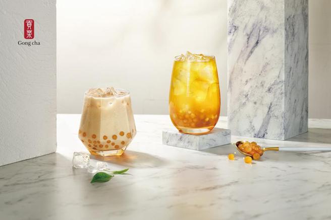 （韩国刚上市，台湾贡茶「黄金珍珠」6/16日轻奢登场。图／贡茶提供）