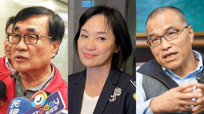 圖為被外界點名可能代表藍營參選高雄市長的前立委柯志恩（中）、高雄前副市長李四川（左）與葉匡時（右）。（本報資料照合成）