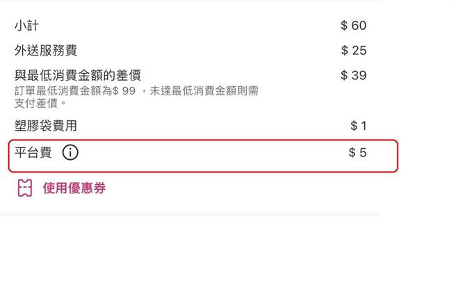 外送平台「foodpanda」临时宣布自6月7日上午10时起，在6县市加收「平台费」，引发大批订阅制的会员不满。（摘自FOODPANDA外送平台截图）