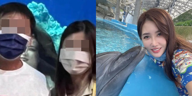 近日一名男网友到花莲海洋公园开心地与美人鱼表演者合照，却因拍摄角度及灯光效果，导致照片瞬间变成灵异照片，引发网友热烈讨论，没想到贴文竟钓出美人鱼表演者本人回应。（图／翻摄自爆废公社公开版、鲁筱希IG）