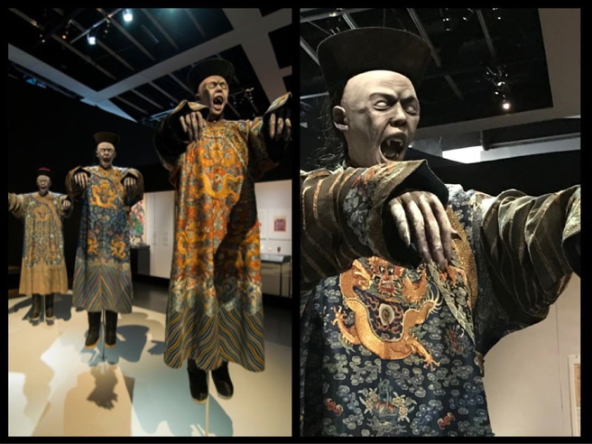 臺南美術館昨（12日）貼出兩張殭屍照，並預告將於25日起展出《亞洲的地獄與幽魂》特展，立刻掀起熱議。（圖／翻攝自臺南美術館IG，法國凱布朗利博物館提供）