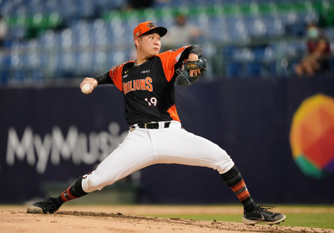 统一狮古林睿炀先发6局失3分。（统一狮提供）