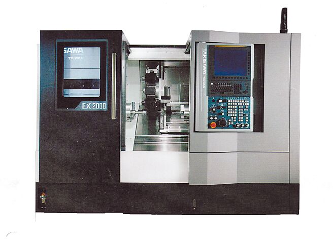 台湾泷泽新双主轴单刀塔CNC车床，能满足多样加工需求。图／业者提供