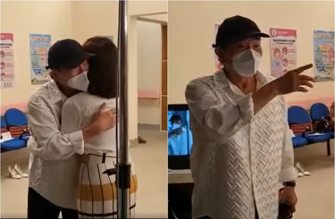 张晨光悄悄回台，让昔日搭檔陈美凤惊讶不已，而他较之前显得消瘦、苍老，但仍难掩本土剧男神光芒。(取材自陈美凤 MeiFen脸书)

