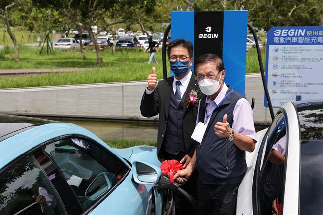 南投推低碳旅遊，日月潭電動車充電站啟用。（南投縣政府提供／廖志晃南投傳真）