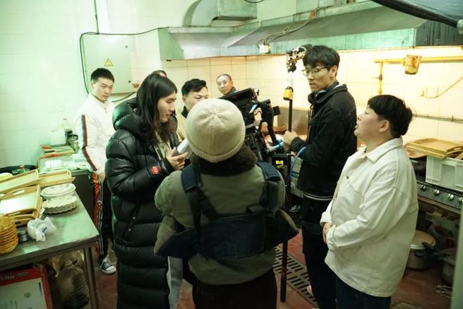 毕业短片作品拍摄现场。（受访者提供）