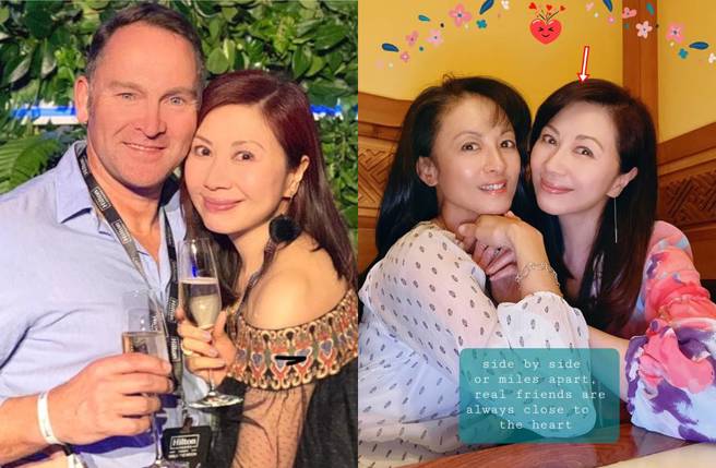 杨宝玲三婚嫁初恋男友，55岁仍保养得宜。(图／取自东网、林颖嫺脸书)