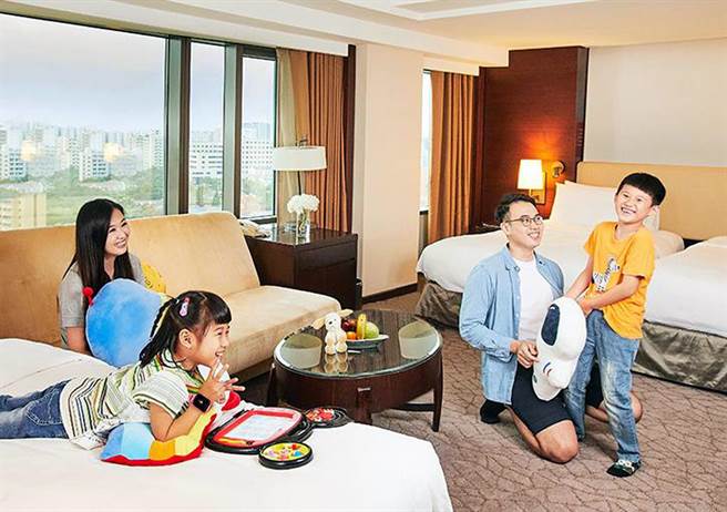 台南远东香格里拉酒店招揽暑假亲子游市场。图／业者提供