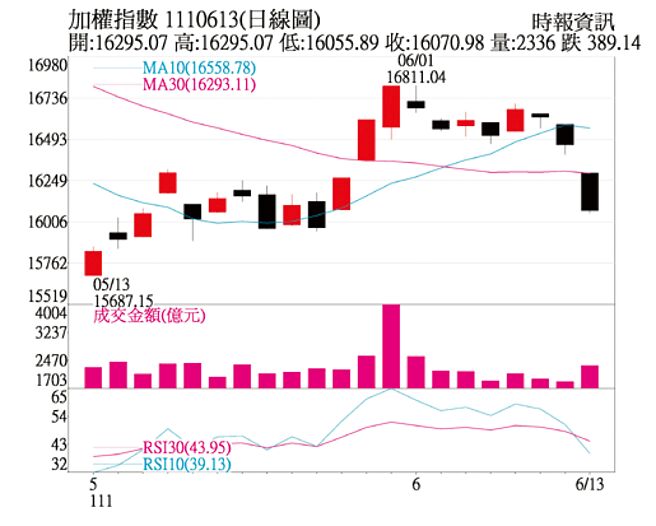 加权指数 1110613(日线图)