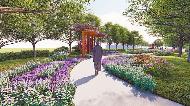 因應北大特區綠地不足，新北市水利局預計9月底釋出北大汙水處理廠720坪綠地，整建為四季草花植生公園。（水利局提供／蔡雯如新北傳真）