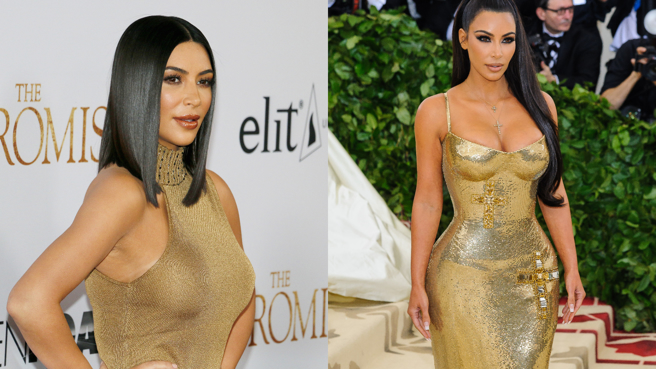 金卡戴珊因禮服惹上爭議。(圖/達志影像)