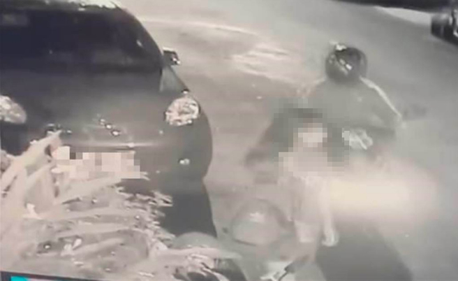 國二女學生是7日晚間約9點39分從補習班步行返家途中，行經永安街近長億9街時，68歲林男刻意騎機車2度將她踹傷。（民眾提供／馮惠宜台中傳真）