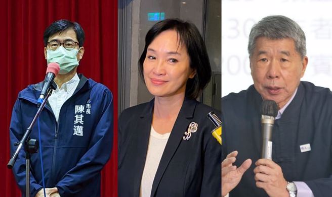 左起为高雄市长陈其迈、智库执行长柯志恩、孙文学校总校长张亚中。(资料照)
