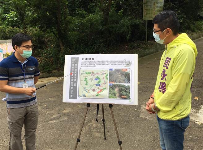 观旅局强调，市府将投入2233万元修復步道，预计6月下旬开工，今年底竣工验收。(市议员周永鸿提供／陈世宗台中传真)